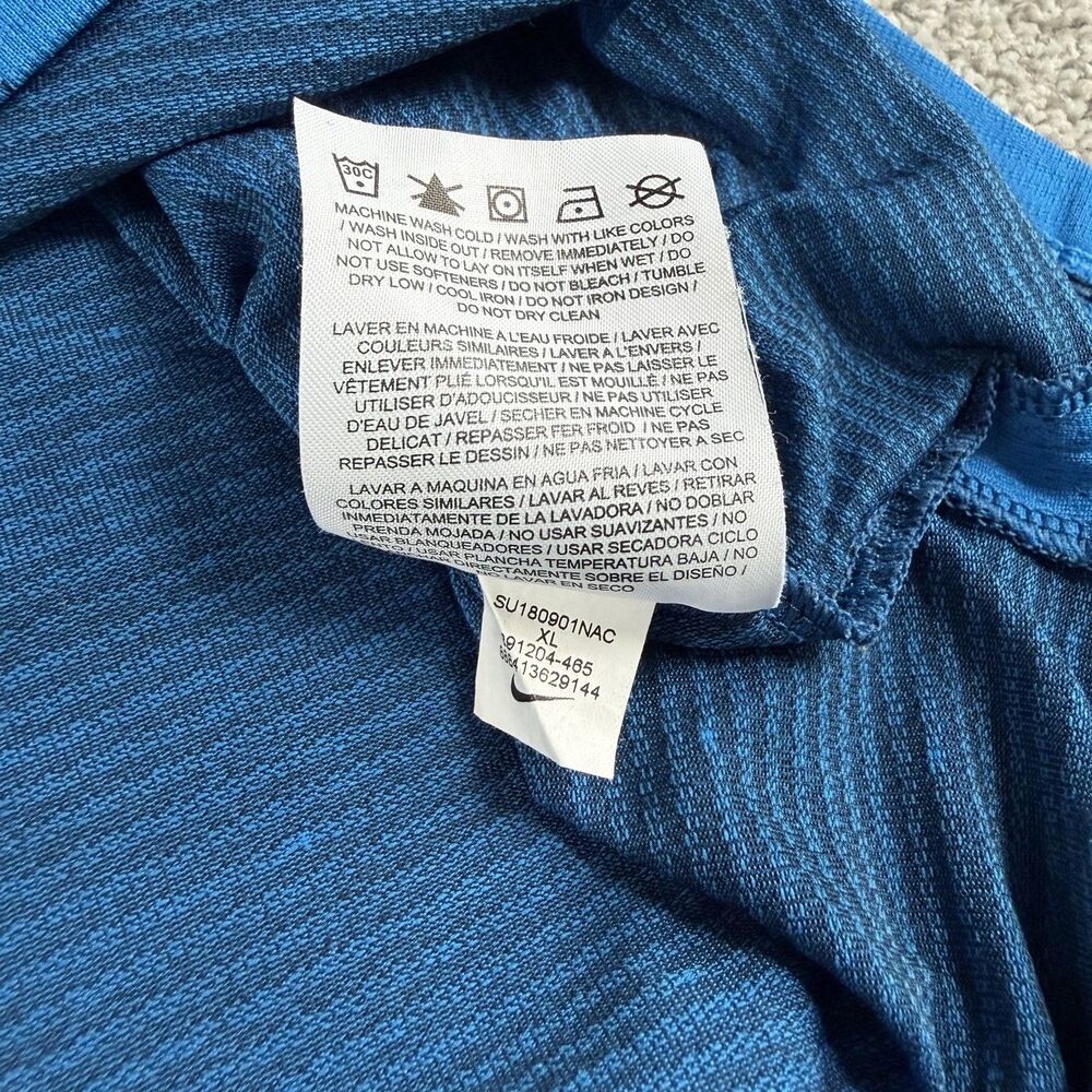 Nike Golf Breathe Textured Dri-FIT Polo Shirt Mens Blue Micro Dot Size XL - Picture 8 of 10